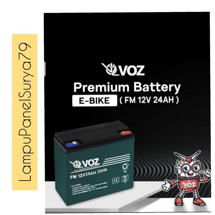12v 24ah 12v Battery For Electric Bike Aki Battery VOZ FM 12V 24AH