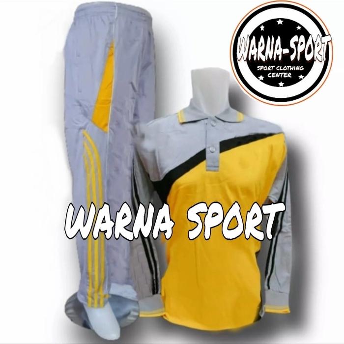 Gambar pakaian baju kaos olahraga setelan pria dan wanita training terbaru - Kuning, M dari new warnasport29 undefined Tokopedia