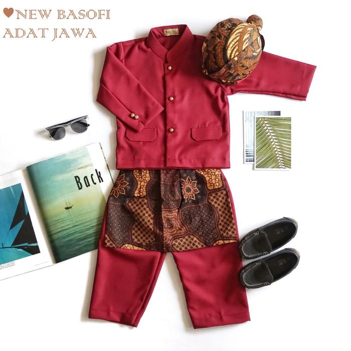 Gambar Baju Adat Basofi Anak/Baju adat anak/Kostum adat anak - Maroon, 8-9 tahun dari Ardibreakerstore undefined Tokopedia