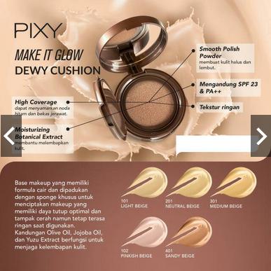 Gambar Pixy Make It Glow Dewy Cushion-refill - pinkish beige dari PIXY STORE CENTER undefined Tokopedia