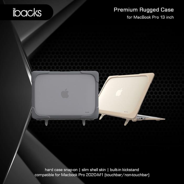 Ibacks Rugged Case for Macbook Pro 13inch 2020/M1 Grey