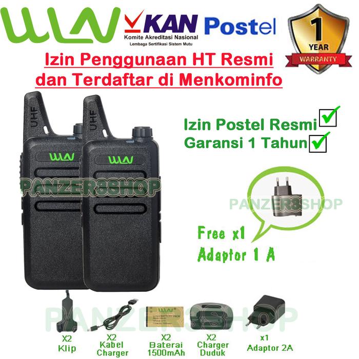Gambar Panzer Walkie Talkie WLN HT Two-Way Radio - Hitam( ISI 2 PCS ) dari panzer3 undefined Tokopedia
