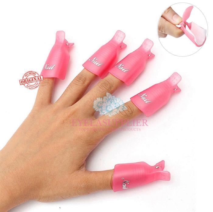 Gambar 10 pcs 1 set Gel Polish Remover Soak Off Clipper Penghapus Kutek Gel Pembersih Kuku Nail Kapas - Merah Muda dari Eyelasupplier undefined Tokopedia