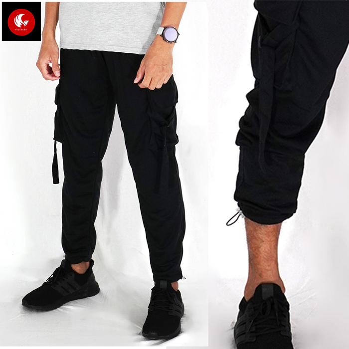 Gambar Okechuku JULIO Celana Cargo Pria Celana Panjang Pria Cargo Jogger Pria - Hitam, M fit to L dari Okechuku undefined Tokopedia