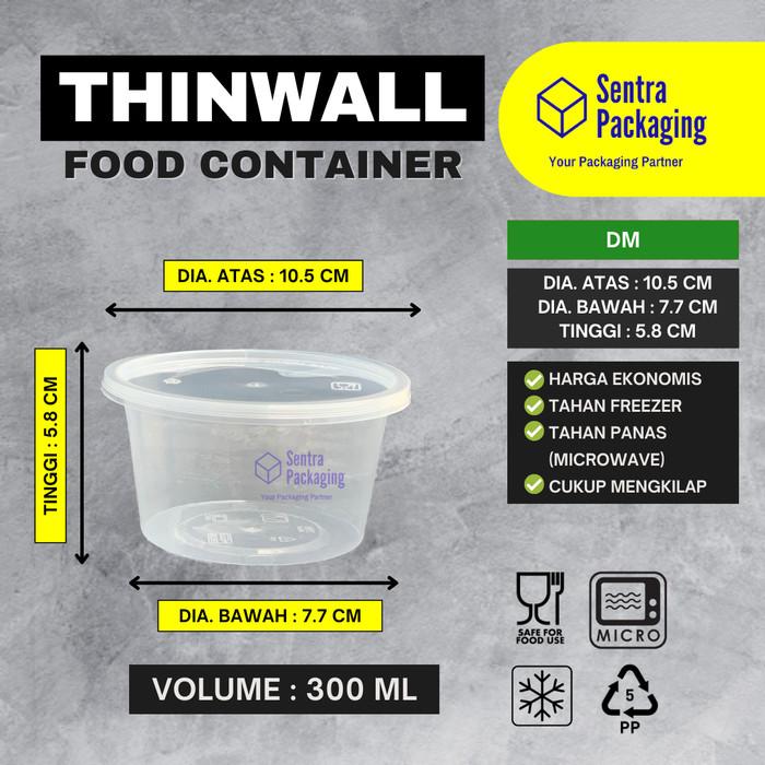 Gambar Thinwall Bulat 300ml / Mangkok Plastik / Cup Salad /Packaging DM -PACK dari Sentra Packaging undefined Tokopedia
