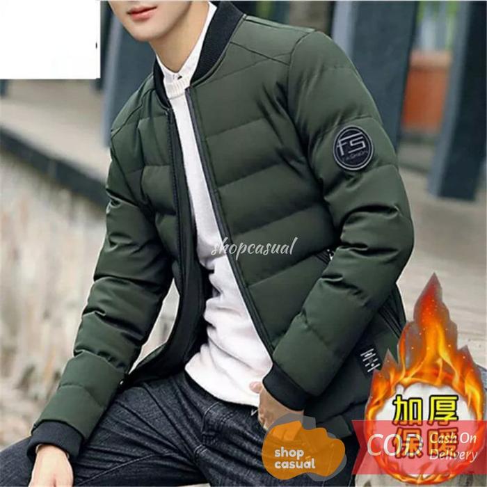 Gambar Jaket Winter Musim Dingin Pria Tebal 6 Warna - Merah, L dari Shopcasual undefined 5 Tokopedia