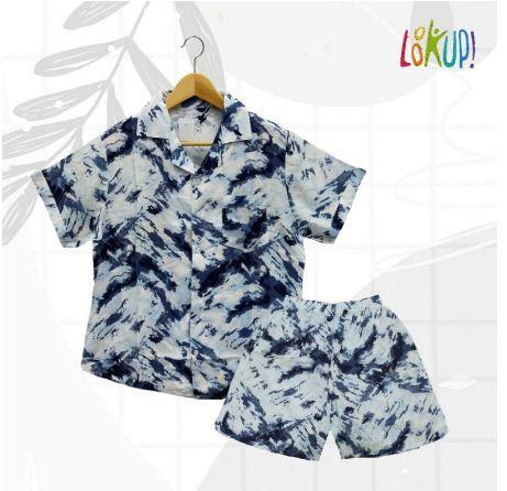 Gambar Setelan Baju Tidur Rayon (Celana Pendek) Corak Abstrak - Corak PD 05 dari LOOKUP1689 undefined Tokopedia