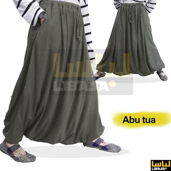 Gambar Sirwal Akhwat / Rok Sirwal / Rok Celana - bahan Kaos PE Adem Tebal - Abu-tua, XXL dari azkadina.syarif undefined Tokopedia