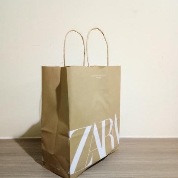 UKURAN L PAPER BAG ZARA tas zara goodie bag PAPERBAG ZARA L S