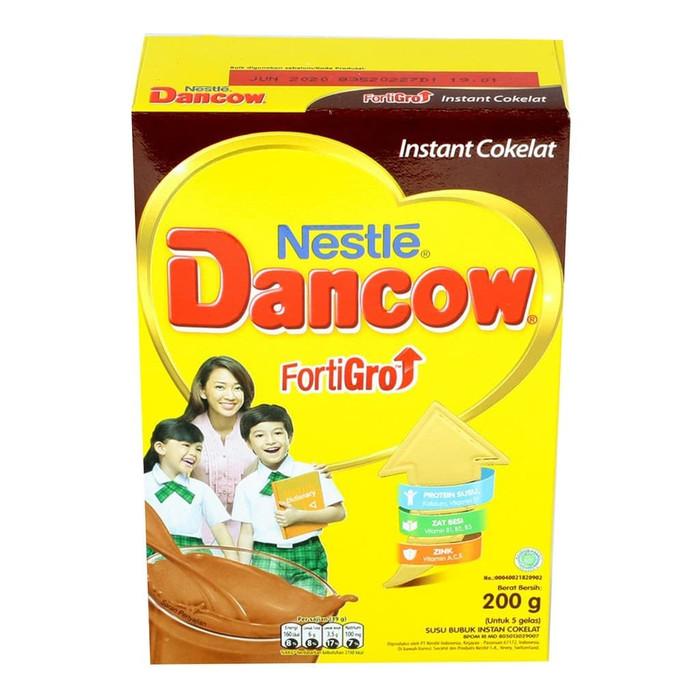 Gambar SUSU BUBUK DANCOW FORTIGRO INSTANT COKLAT 200 GR dari Dendeng Balado Ny Tju undefined Tokopedia