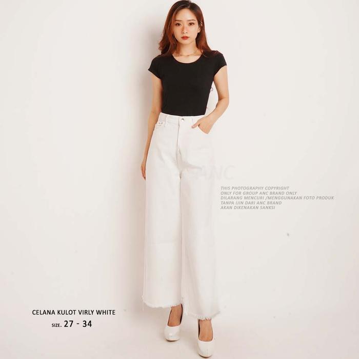 Gambar Celana Jeans Kulot - Celana Kulot Virly KOMBINASI - WHITE, 29 dari ANCIENSHOP_NEW undefined Tokopedia