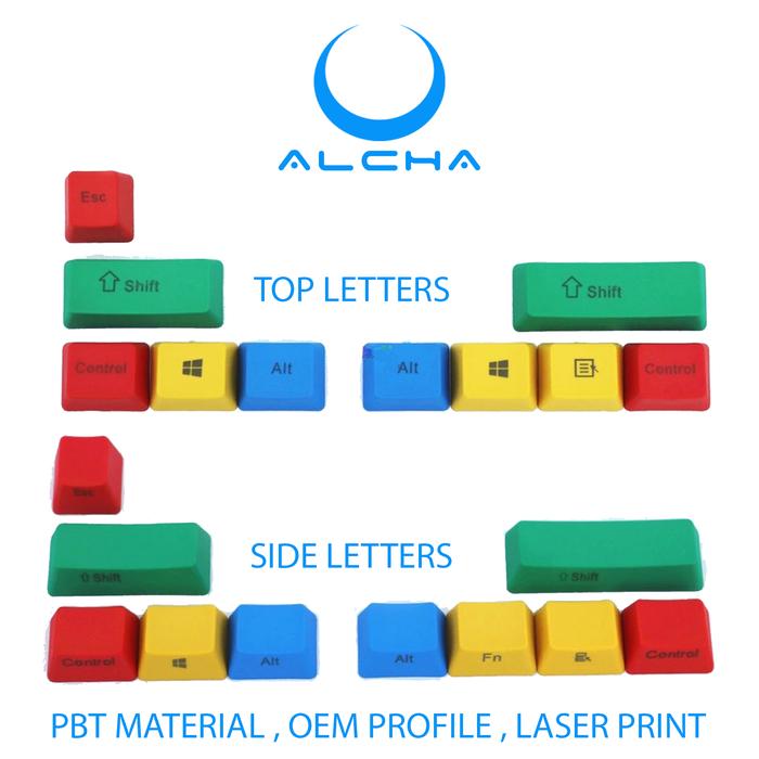 Gambar ALCHA KEYCAPS PBT MODIFIER RGBY SIDE LETTERS / TOP LATTERS LASER PRINT - RANDOM dari BMS Group Tech undefined 4 Tokopedia