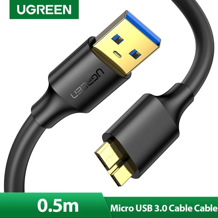 Gambar Kabel Data Micro USB B 3.0 Hardisk External SAMSUNG S 5 NOTE 3 UGREEN - 50CM dari Coco Electronic undefined Tokopedia