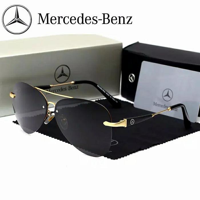 Gambar Kacamata Polarized Anti UV 400 Pria Wanita Mercedea Benz 743 - Gold, Tanpa Minus dari chobuy undefined Tokopedia