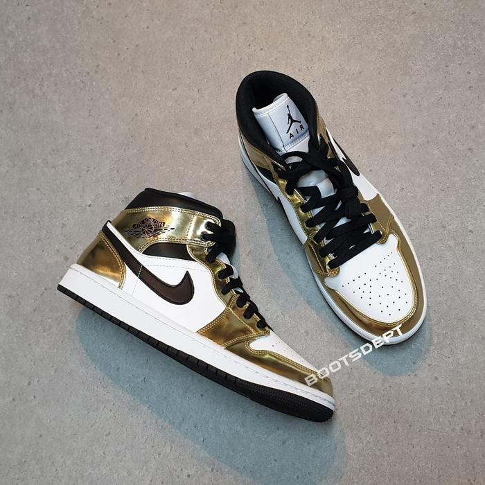 Nike Air Jordan Mid Metallic Gold Black (100% Authentic)