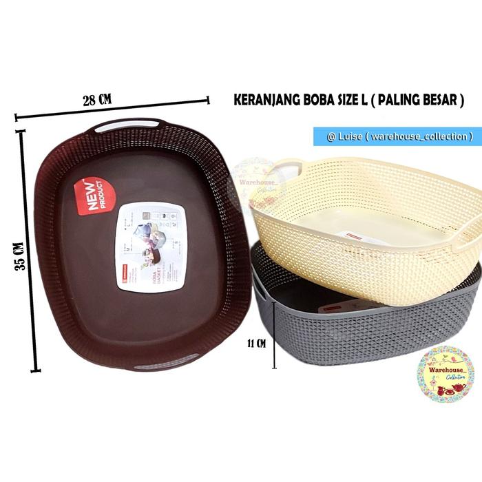 Gambar KERANJANG BOBA UKURAN L / B KS 126 - CREAM dari Warehouse_Collection undefined Tokopedia