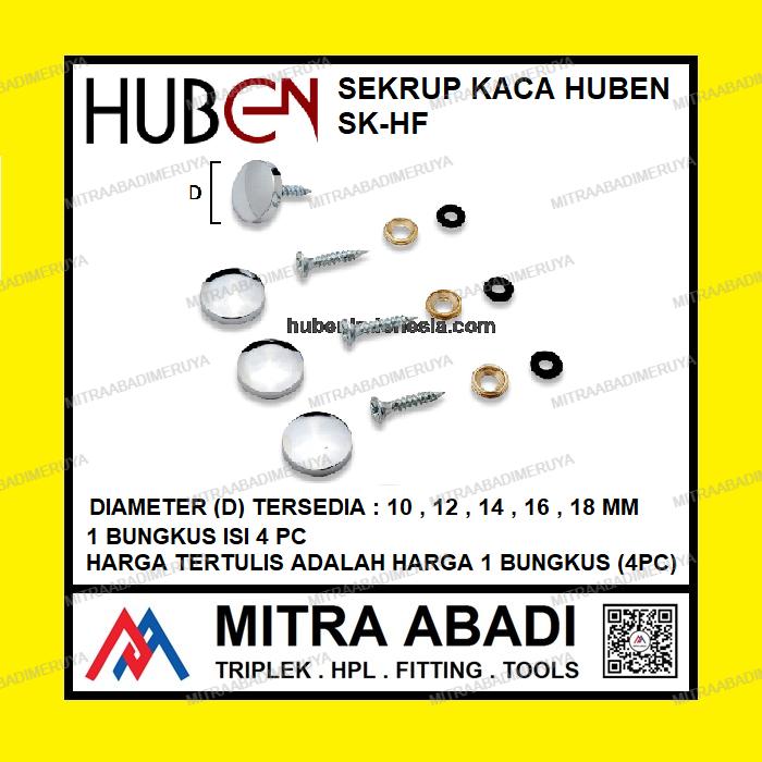 Gambar Sekrup Kaca HUBEN Chrome SK-HF - 18 MM dari Mitra Abadi Serpong_NEW undefined Tokopedia