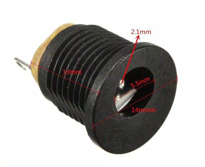 Jual Soket DC Mur 2.1x5.5mm Panel Mount Female Power Supply Socket ...