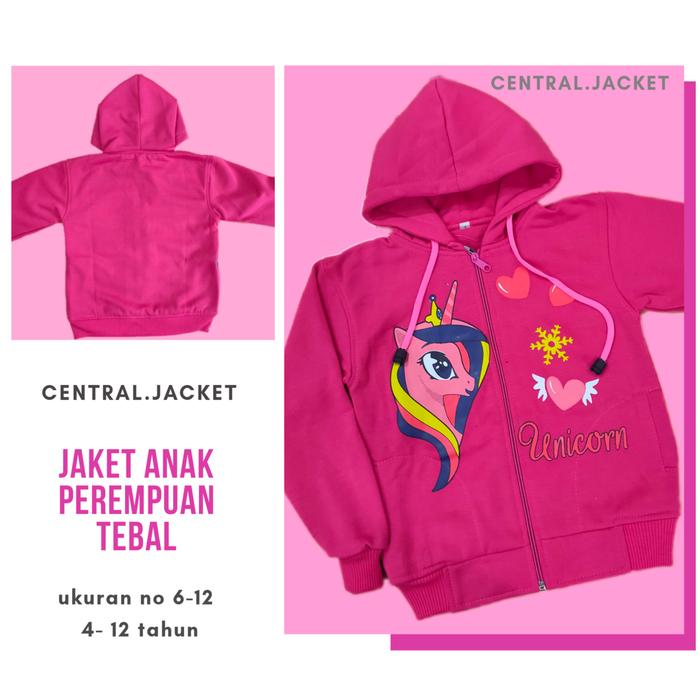 Jual Jaket Anak Perempuan Kuda Pony Unicorn Hoodie Anak