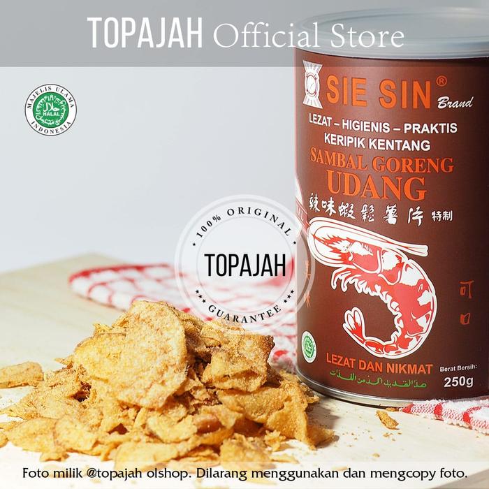 Gambar Keripik kentang sambal goreng udang”SIE SIN” kaleng 250gr dari Topajah undefined Tokopedia