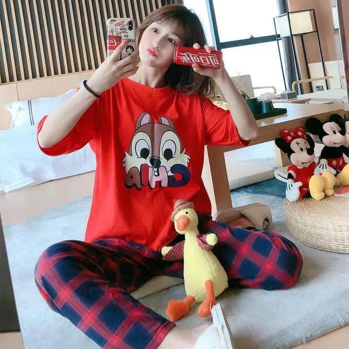 Gambar Baju Tidur Import Stelan Celana - Chipmunk dari FIRSTPEN undefined Tokopedia