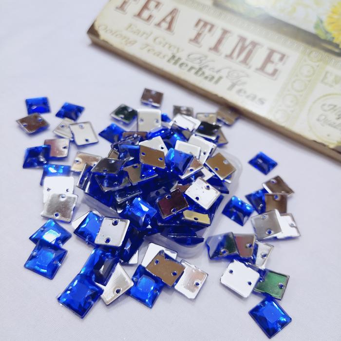 Gambar Permata 10 x10 Ds Biru 4/Manik-Manik/Bahan Aksesoris/isi 100pcs dari Toko Satria Setiabudi Bali undefined Tokopedia