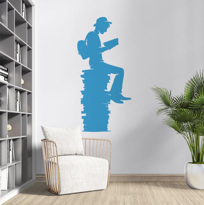Gambar Cutting Sticker Ruangan Baca Buku QB-01 Stiker Dinding Kaca Wall - Tosca dari Kios Sticker undefined 5 Tokopedia