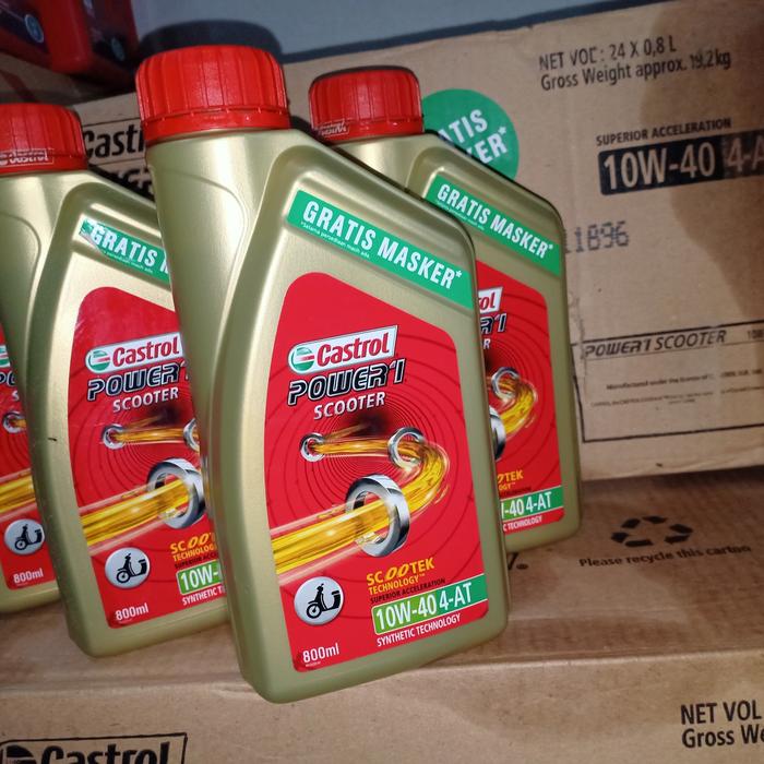 Gambar Oli Castrol Activ Power1 Scooter 10W-40 4-AT 0.8 Ltr dari MJ-78 undefined Tokopedia