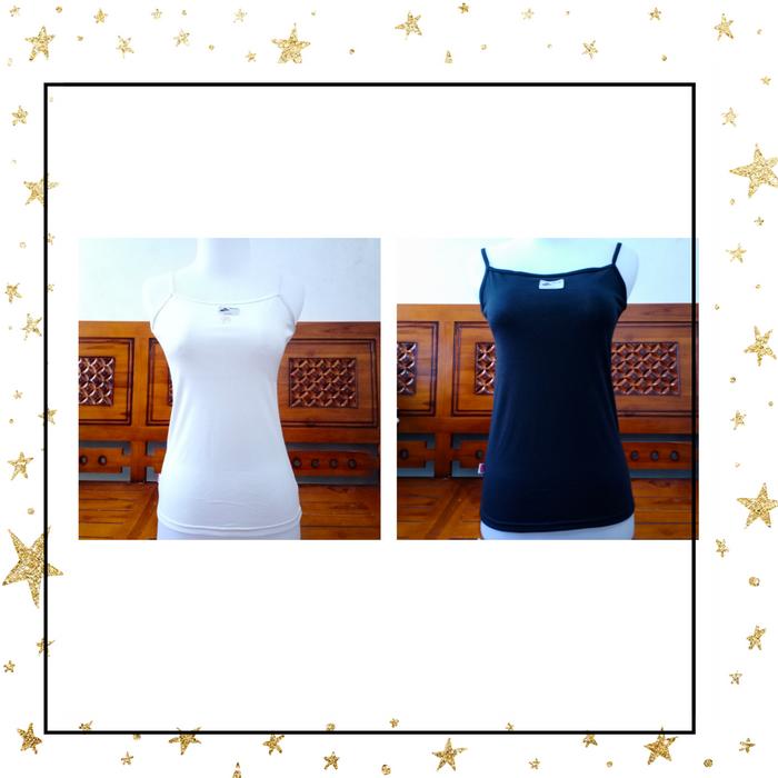 Gambar Tanktop Wanita Polos Tali Kecil Bahan Katun Menyerap Keringat - Putih dari Ciacorner99 undefined Tokopedia