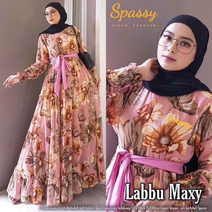 Gambar Gamis Syari Allsize LABBU MAXY full cerutibabydoll inner furing - Dusty, All Size dari Grosir_Gamis_Kudus undefined Tokopedia