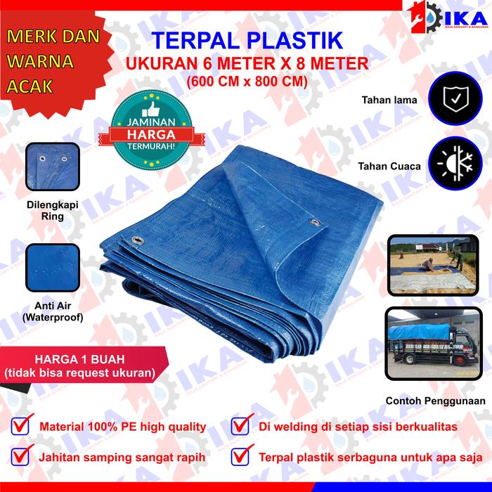 Jual Terpal Plastik 6 X 8 M Murah Terpaulin Tenda Penutup Sarung Kota Tangerang Indokaryaabadi Tokopedia