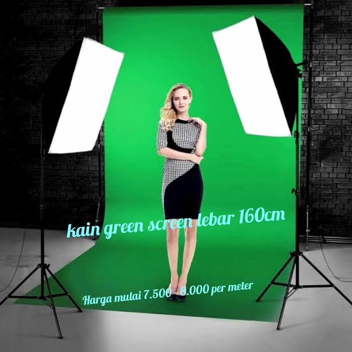 Jual Kain Green Screen Murah Background Foto Editor Hijau Muda Kota Kediri Toko Tas Dolphine Tokopedia