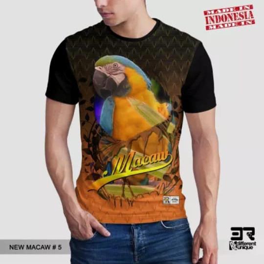 KAOS DISTRO PRINT ORIGINAL 3R BURUNG MACAW BIG SIZE JUMBO PREMIUM XXXXXL