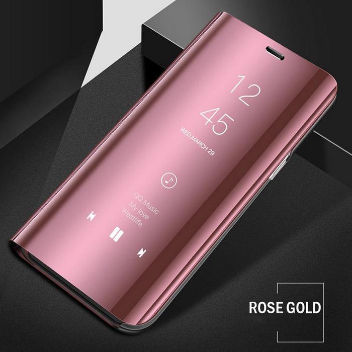 Gambar Flip Case Mirror - Flip Cover Tersedia Untuk Semua Tipe Hp (All Tipe) - Rosegold (Pink) dari TopedOn88_Store undefined Tokopedia