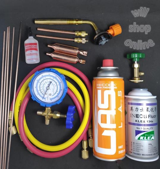 Gambar PAKET ALAT PENGISIAN FREON KULKAS R134A KOMPLIT + LAS MURAH - Single dari willshop online undefined Tokopedia