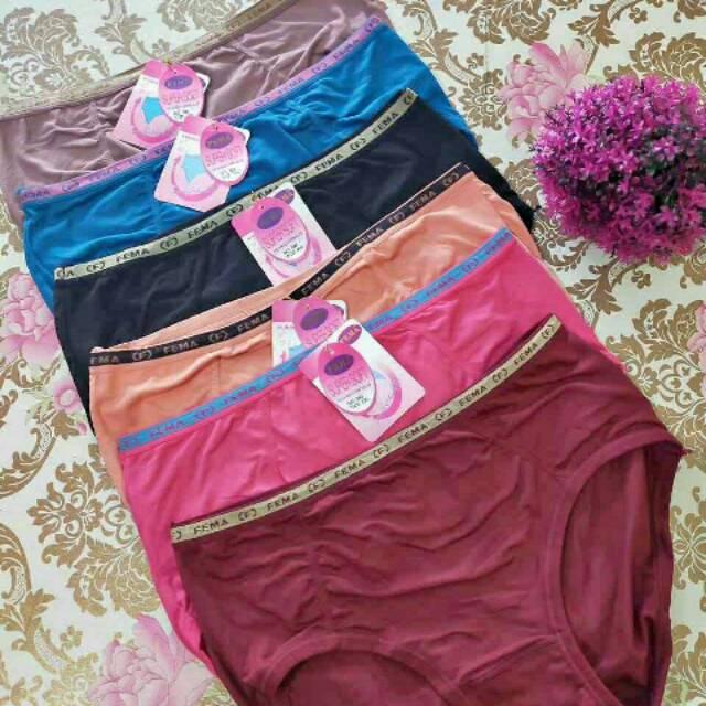Gambar celana dalam wanita fema lusinan 12&6 pcs - 12 pcs, L dari Berkah zhafran undefined Tokopedia