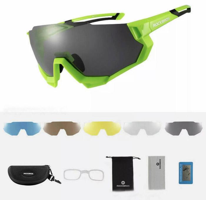 Gambar KACAMATA SEPEDA ROCKBROS 10132 ORIGINAL BICYCLE 5 LENSES POLARIZED - Hijau dari kairos-olshop undefined Tokopedia