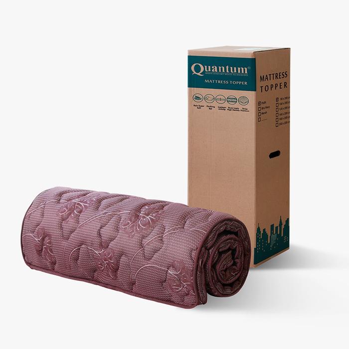 Gambar topper quantum ukuran 120 cm x 200 x 6 cm bergaransi - burgundy dari satuhatistore undefined Tokopedia