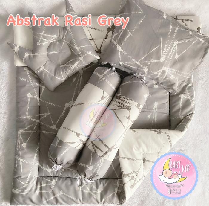 Gambar baby bedding set / bed set bayi Blue Tone Best Seller - Abstrak Grey dari Jilly ID undefined Tokopedia