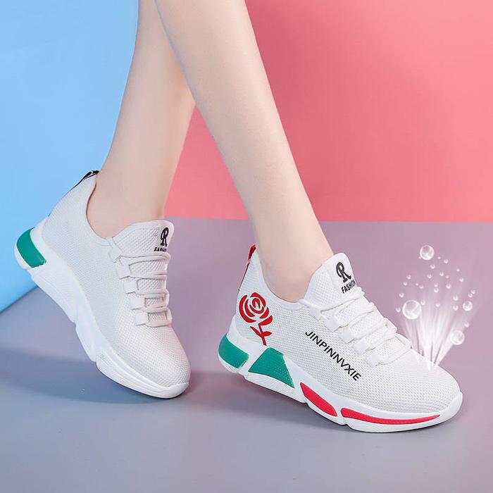 Gambar Sepatu Sneaker MESH BREATHABLE Sepatu Import Sepatu Cewek Sepatu Olahr - Putih, 37 dari Cici Modis undefined Tokopedia