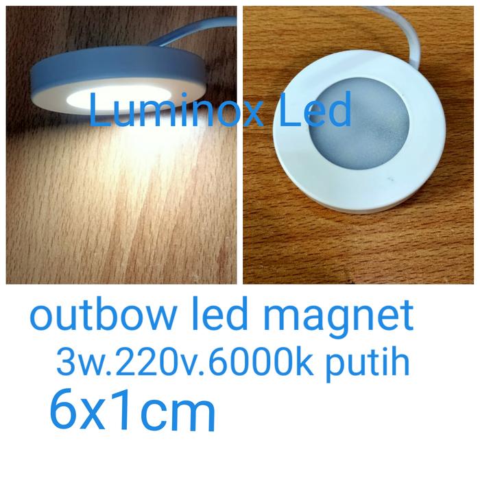 Gambar downlight outbow led 3watt 3w lemari partisi 3 watt magnet 3 w 6000k dari luminox led undefined Tokopedia