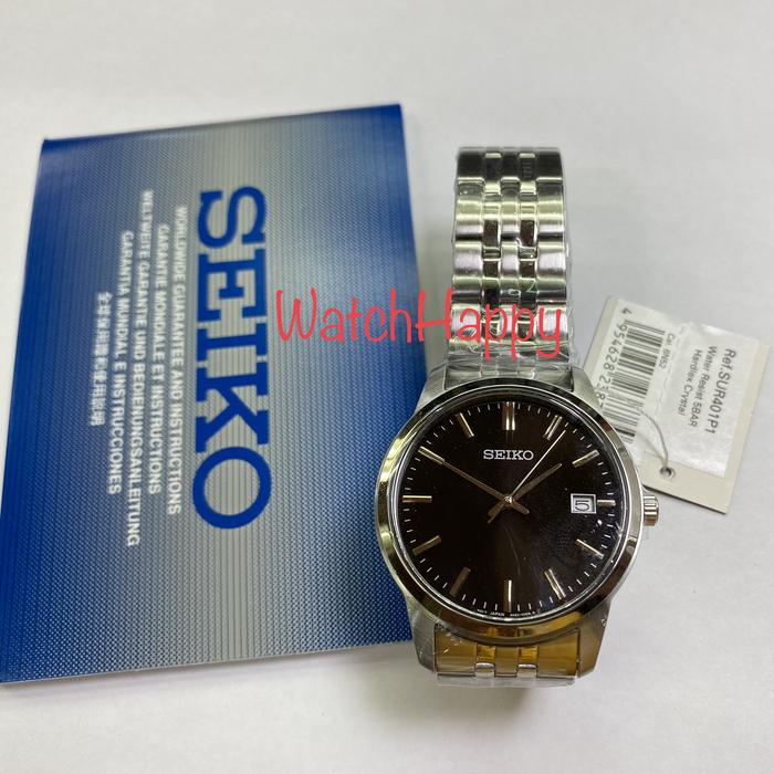 Jual Seiko SUR401P1 Business Classic Watch Silver BlackDial SUR401 Original  - Jakarta Pusat - Watchhappy | Tokopedia