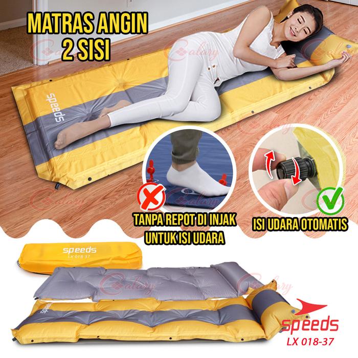 Gambar Kasur Tiup Matras Angin Sleeping Pad Untuk Camping Outdoor 018-37 - Kuning dari Calary Toys undefined Tokopedia