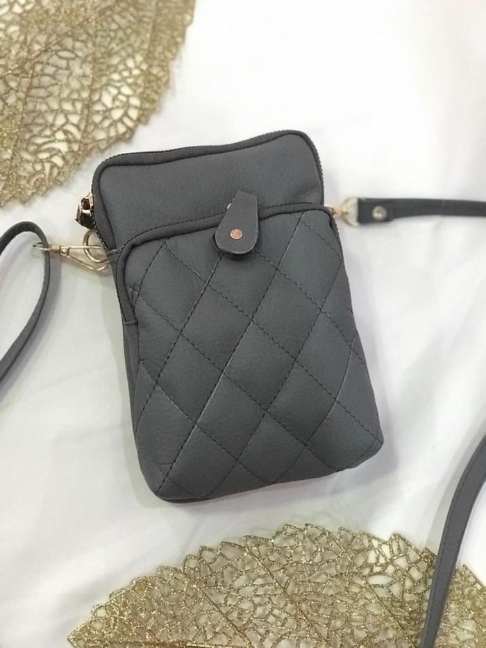 Gambar TAS WANITA KULIT ASLI MINI SELEMPANG JOLIE CROSSBODY - Abu-abu dari Jolie leather store undefined Tokopedia
