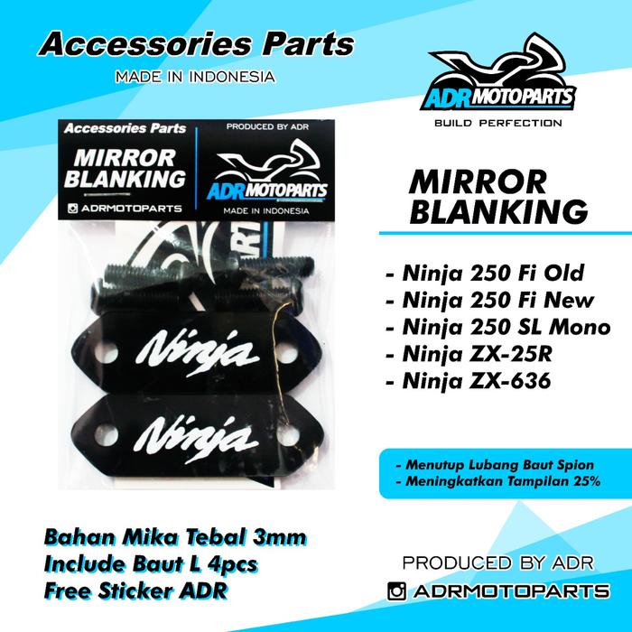 Gambar Mirror Blanking Ninja 250 Fi Old / New / SL Mono / ZX25R / ZX636 Ninja dari RGMOTOGARAGE undefined Tokopedia