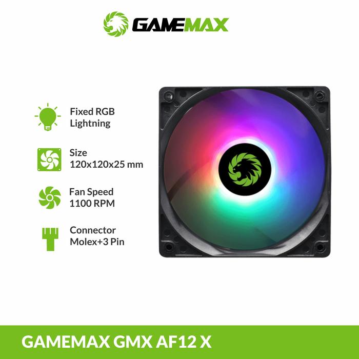 Promo GAMEMAX GMXAF12X 12CM FRGB PC Fan Jakarta Pusat Gamemax