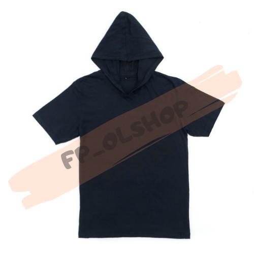 Gambar Kaos Hoodie Polos Lengan Pendek Baju Hoodie Pria Wanita Banyak Warna - Navy, KAOSHODI M dari FP OLSHOP SPORT undefined Tokopedia