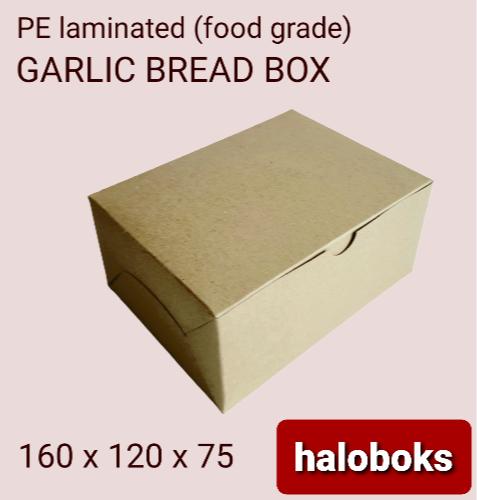 Gambar Garlic Bread Box Kraft Paper - Kotak Kemasan Garlic Bread Kertas Kraft dari haloboks undefined Tokopedia