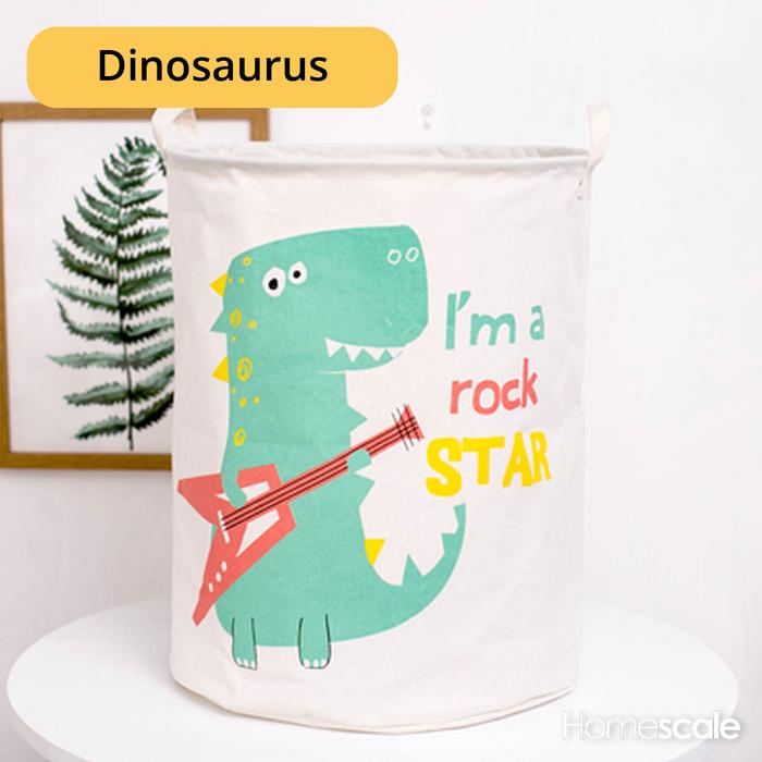 Gambar Keranjang Baju Kanvas Serbaguna - Dinosaur dari Homescaleid undefined Tokopedia