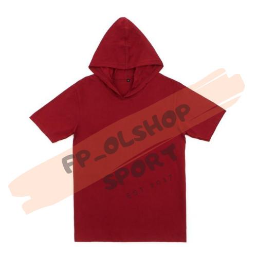 Gambar Kaos Hoodie Polos Lengan Pendek Baju Hoodie Pria Wanita Banyak Warna - Maroon, KAOSHODI M dari FP OLSHOP SPORT undefined Tokopedia